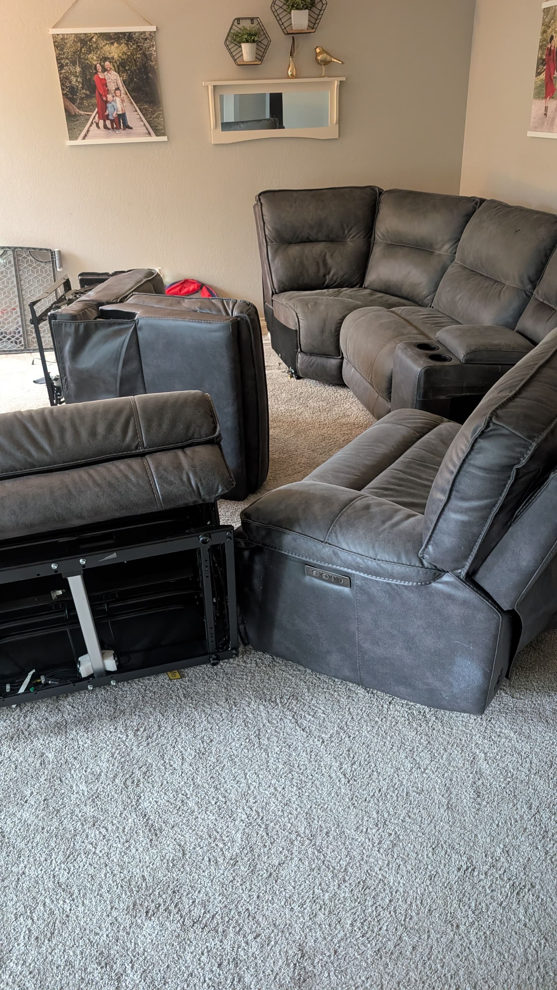 Old Sectional Hauled Away in Round Rock to Make Room for New Furniture image